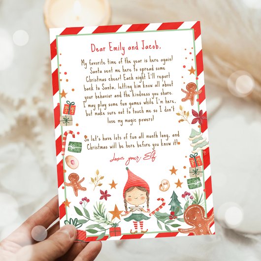 Invitation Bonjour de Elf Arrival Lettre Je suis de retour No