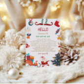 Invitation Bonjour de la lettre de Noël Elf