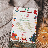 Invitation Bonjour de la lettre de Noël Elf