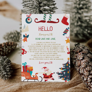 Invitation Bonjour de la lettre de Noël Elf