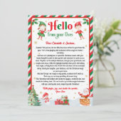 Invitation Bonjour de votre lettre d'arrivée de Noël des Elfe (Debout devant)