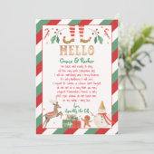 Invitation Bonjour de votre lettre de bienvenue Elf (Debout devant)