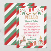 Invitation Bonjour de votre lettre de bienvenue Elf (Devant / Derrière)