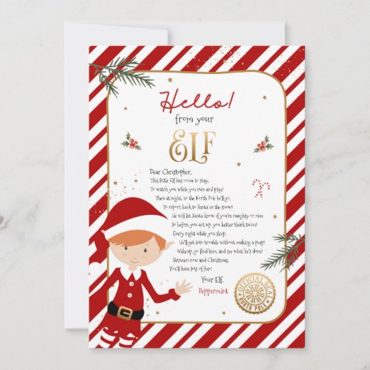 Invitation Bonjour d'Elf Bienvenue Lettre d'invitation (Devant)