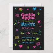 Invitation Bonjour Double Digits Gaming 10e anniversaire (Devant)