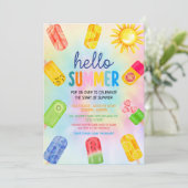 Invitation bonjour fête d'été (Debout devant)