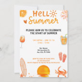 Invitation bonjour fête d'été (Devant)