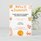 Invitation bonjour fête d'été (Debout devant)