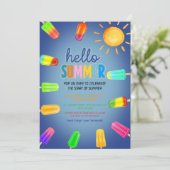 Invitation Bonjour fête d'été (Debout devant)