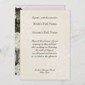 Invitation Bonjour Gloire Hydrangea Mariage Inviter Lavande (Devant / Derrière)