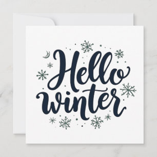 Invitation Bonjour hiver Noël Flambeau de neige saison hiver
