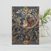 Invitation Bonjour Il y a un écureuil rouge dans un arbre (Debout devant)