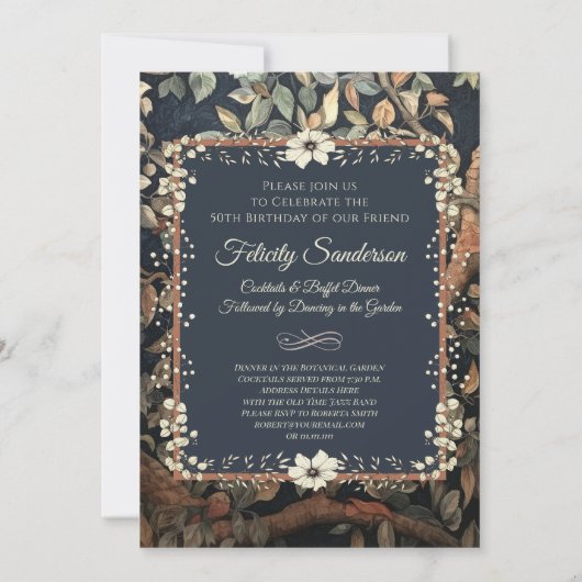 Invitation Bonjour Il y a un écureuil rouge dans un arbre (Dos)