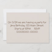 Invitation Bonjour ! Je suis chéri ! (Dos)