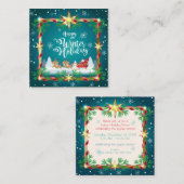 Invitation Bonjour l'hiver! Noël et Nouvel An (Devant / Derrière)