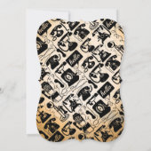 Invitation Bonjour Paris ! Retro Black Earth Tones Téléphone  (Dos)