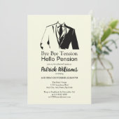 Invitation Bonjour Pension Formal Corporate Hommes retraite (Debout devant)