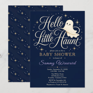 Invitation Bonjour Petit Fantôme Baby Shower Halloween