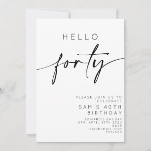 Invitation Bonjour Quarante-40e anniversaire