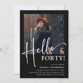 Invitation Bonjour QUARANTE ! 40ème anniversaire minimum (Devant)