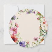 Invitation Bonjour Quarante Joli Floral 40e Anniversaire (Dos)