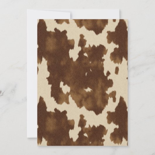 Invitation Bonjour Quarante Rustic Western 40e fête d'anniver (Dos)