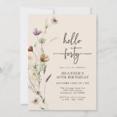 Invitation Bonjour Quarty Boho Anniversaire (Devant)