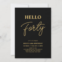 Bonjour Quarty | Gold & Black 40th Birthday Party