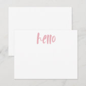 Invitation BONJOUR ROSE| Papeterie personnalisée (Devant / Derrière)