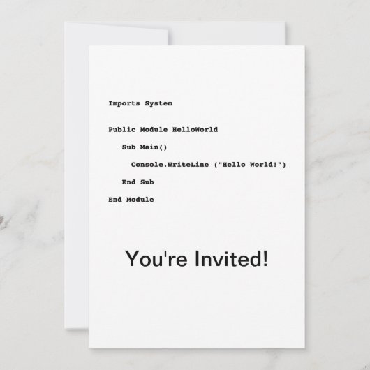 Invitation Bonjour salutation geek du monde (Devant)