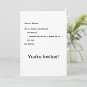 Invitation Bonjour salutation geek du monde (Debout devant)