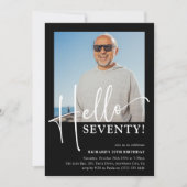 Invitation Bonjour SEVENTY ! 70ème anniversaire minimum (Devant)
