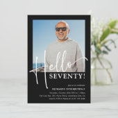 Invitation Bonjour SEVENTY ! 70ème anniversaire minimum (Debout devant)