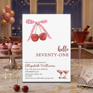 Invitation Bonjour Soixante et Onze Martini Cherry Fête d'ann