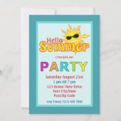Invitation Bonjour Summer Sun Party (Devant)