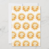 Invitation Bonjour Sunshine Boho Baby shower neutre genre (Dos)
