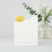 Invitation Bonjour Sunshine Stationery - Azure (Debout devant)