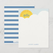 Invitation Bonjour Sunshine Stationery - Azure (Devant / Derrière)