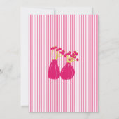 Invitation Bonjour Trente Rayures Florales Vintage 30e Annive (Dos)