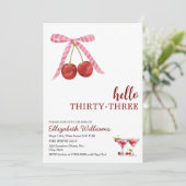 Invitation Bonjour Trente-Trois Cherry Martini Fête d'anniver (Debout devant)