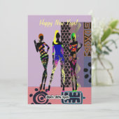 Invitation Bonne année (Debout devant)