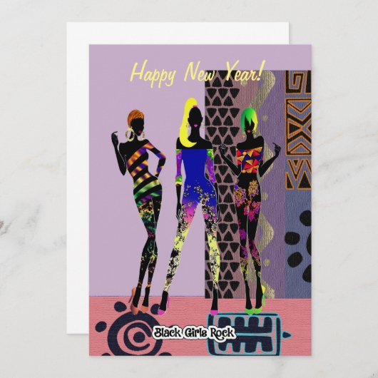 Invitation Bonne année (Devant / Derrière)