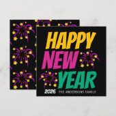 Invitation Bonne Année  (Devant / Derrière)