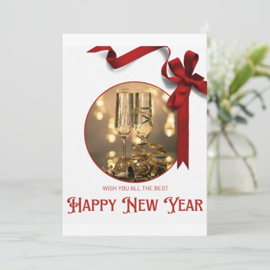 Invitation Bonne année (Debout devant)