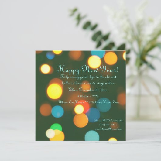 Invitation Bonne année (Debout devant)