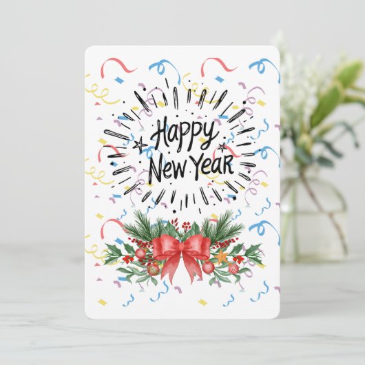 Invitation Bonne année (Debout devant)