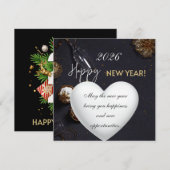 Invitation Bonne année 2026 (Devant / Derrière)
