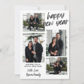 Invitation Bonne année 4 Collage Multi Photo Holiday Card (Devant)