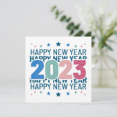 Invitation Bonne année colorée 2023 (Debout devant)