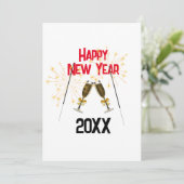 Invitation - Bonne année - Custom Ajouter l'année  (Debout devant)
